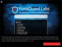 Tablet Screenshot of fortiguard.com